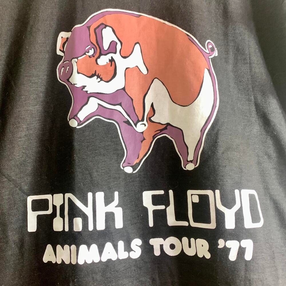 1977 PINK FLOYD LED ZEPPELIN Animals Tour single stitch double sided tee shirt M